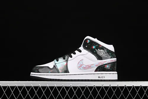 All categories Air Jordan Jordan series basketball shoes Air Jordan 1 Mid Air Jordan 1 Mid SE AJ1 Joe 1 naked eye 3D limited edition Chinese basketball shoes BQ6931-114